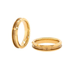 4mm Heavy Gold-Plated Tungsten Ring Core Blank Channel Inlay - Opal & Findings
