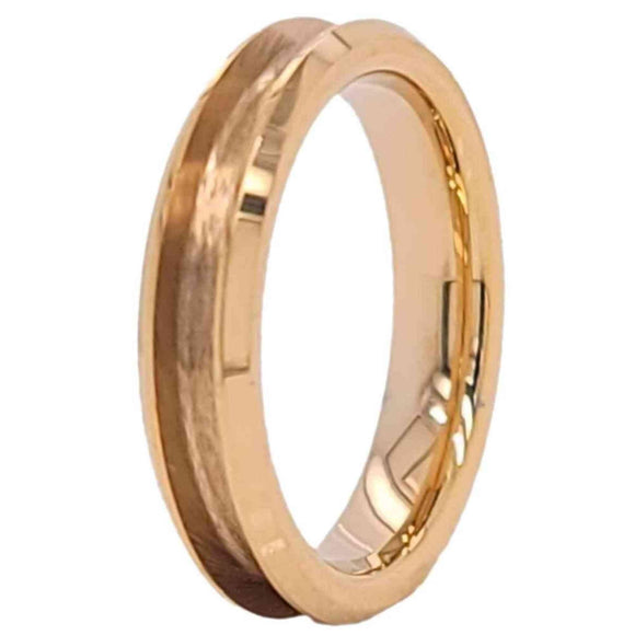 4mm Heavy Gold-Plated Tungsten Ring Core Blank Channel Inlay - Opal & Findings