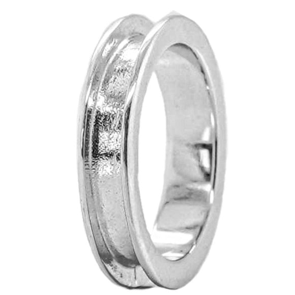 Argentium Silver 4mm Ring Core Blank Channel Inlay - Opal & Findings