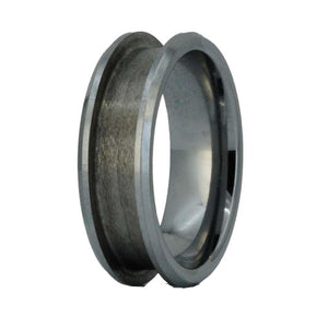 6mm Tungsten Ring Core Blank Inlay Channel Comfort Fit - Opal & Findings