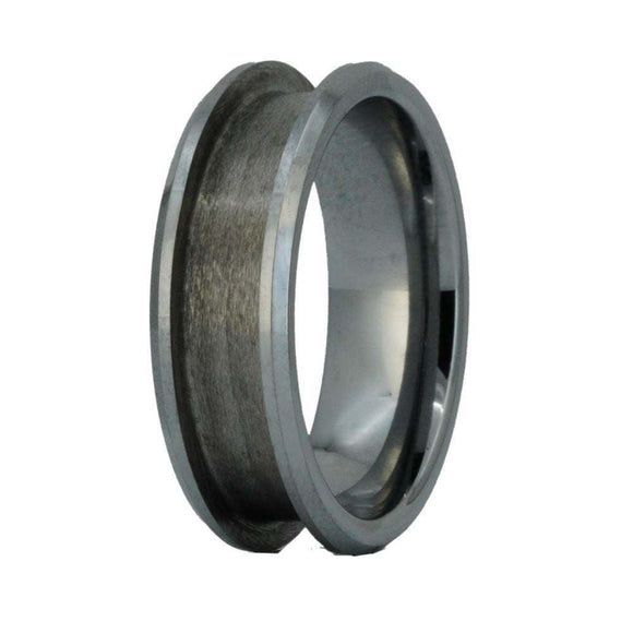 6mm Tungsten Ring Core Blank Inlay Channel Comfort Fit - Opal & Findings