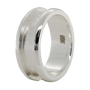 8mm Argentium Silver Ring Core Blank Channel Inlay