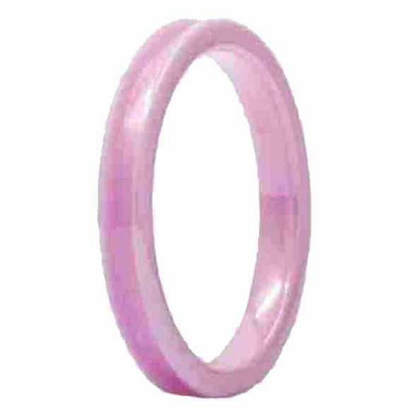3mm Pink Zirconia Ceramic Ring Core Blank Channel for Inlay - Opal & Findings