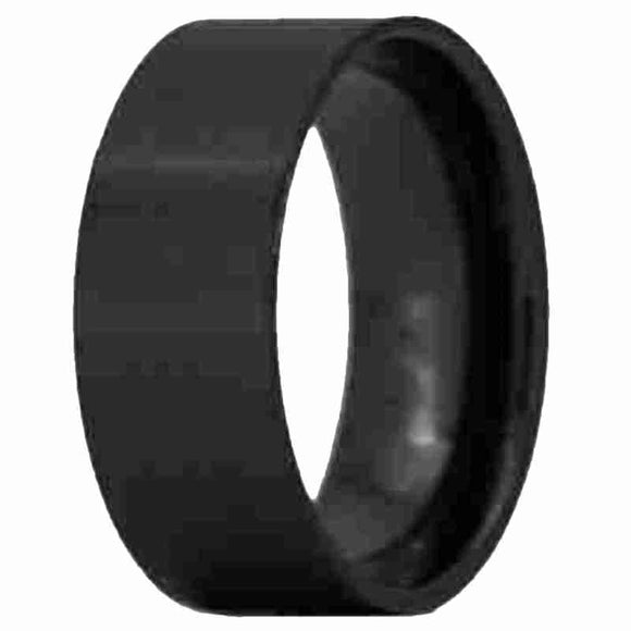 8mm Black Zirconia Ceramic Ring Core Insert - Domed Fit - Opal & Findings