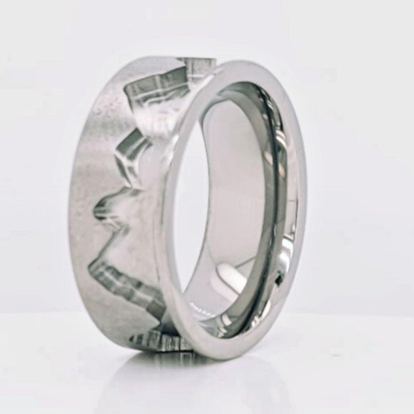 8mm Rocky Mountain Ring  Titanium Ring Core Blank for Inlay