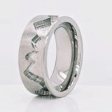 8mm Rocky Mountain Ring  Titanium Ring Core Blank for Inlay