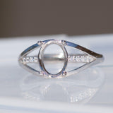 A3 Sterling Silver Large Eye Ring Blank Setting