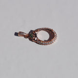 R3 Rose Gold Plated Oval Pendant Blank Setting