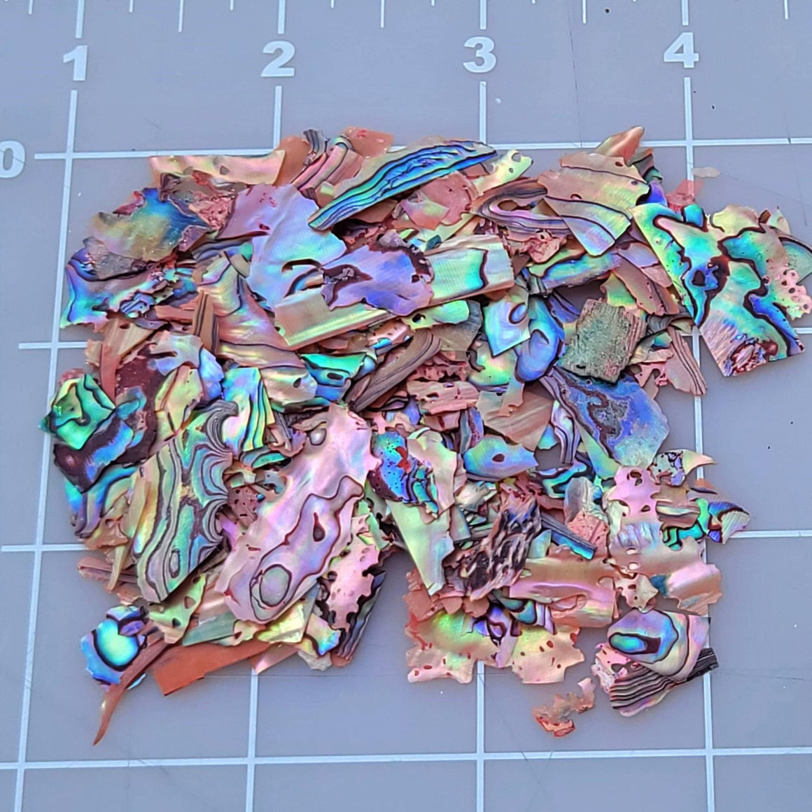 Fire Mother of Pearl Crushed Abalone Shell 10g Opal & Findings