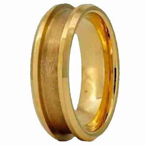 8mm Heavy Gold-Plated Tungsten Ring Core Blank Channel Inlay - Opal & Findings