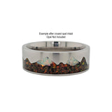 8mm Rocky Mountain Ring  Titanium Ring Core Blank for Inlay