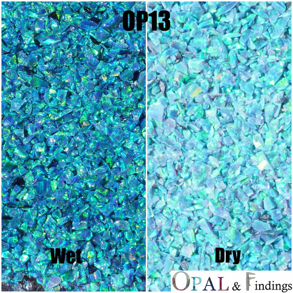 Crushed Opal - OP13 Peacock - Opal And Findings