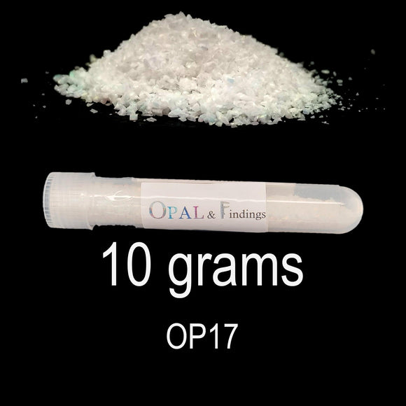 Bulk Crushed Fire and Snow Opal 10 Grams OP17