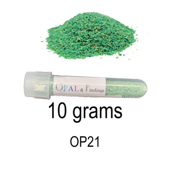 Bulk Crushed Green Olive Opal 10 Grams OP21