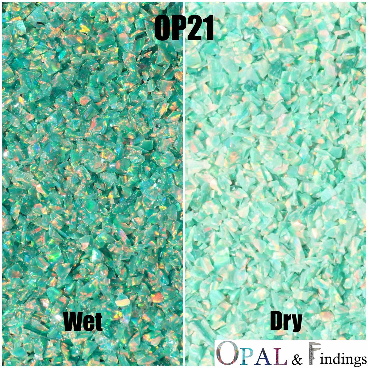 Green Olive (OP21) Crushed Opal DIY Jewelry Inlay – Opal & Findings