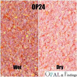 Crushed Opal - OP24 Salmon Pink - Opal And Findings
