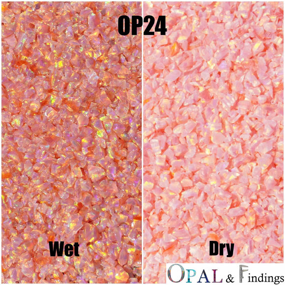 Crushed Opal - OP24 Salmon Pink - Opal And Findings