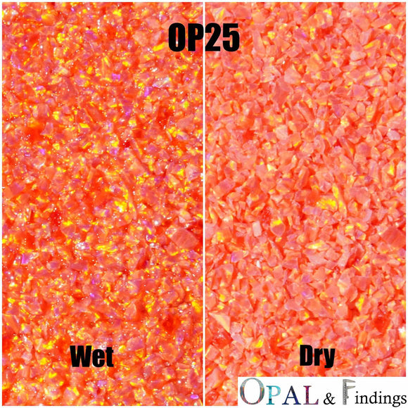 Crushed Opal - OP25 Alizarin Crimson - Opal And Findings
