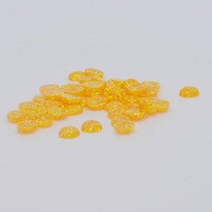 6mm Round Opal Cabochon - OP28 Citrine Yellow