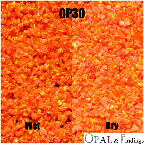 Crushed Opal - OP30 Fire Opal - Opal And Findings