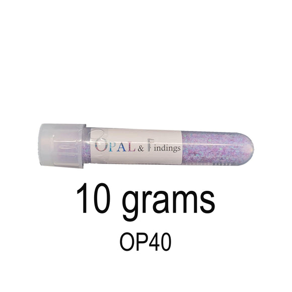 Bulk Crushed Multi Violet  Opal 10 Grams OP40