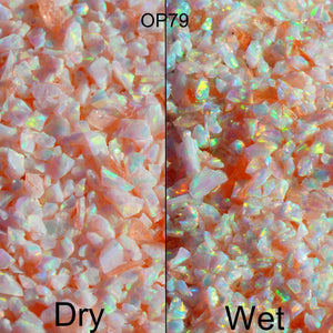 Crushed Opal for Inlay - OP79 Multi-Peach Orange - Opal & Findings