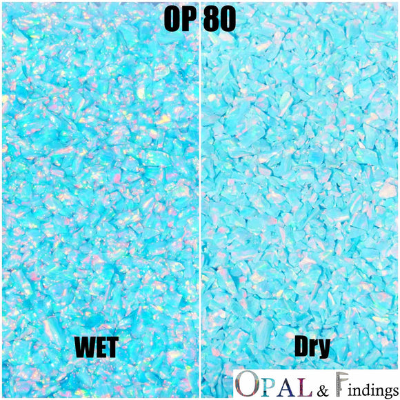 Crushed Opal - OP80 Fire Turquoise - Opal And Findings