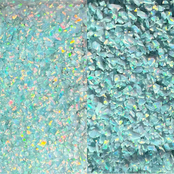 Crushed opal OP92 Rainbow Mint for inlay 