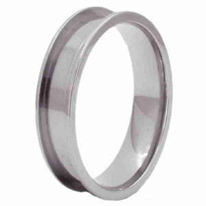 6mm Titanium Ring Core Blank for Inlay - Flat Edge - Opal & Findings