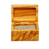 Small Olive Wood Ring Display Jewelry Box - Opal & Findings