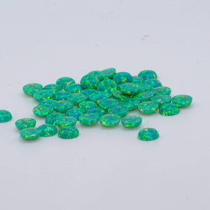 Round Edge Opal Cabochon - OP11 Kiwi Green 6mm