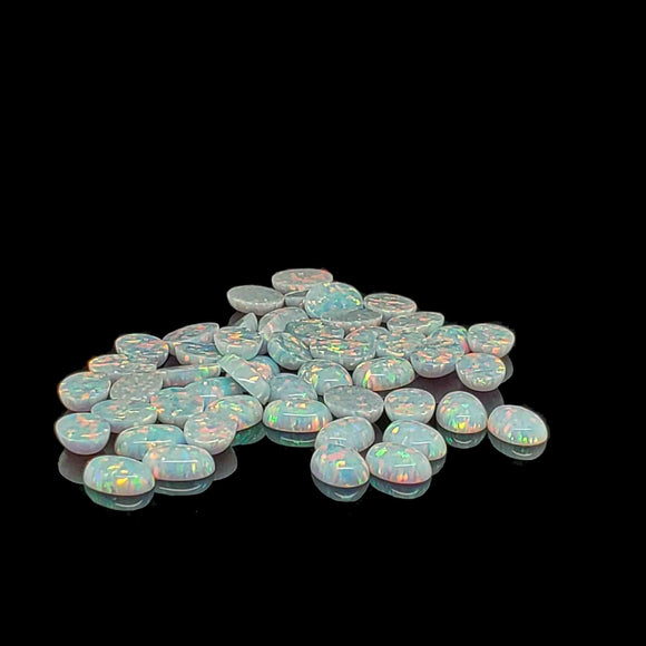 3mm Oval Opal Cabochon - OP85 Unicorn Blue - Opal & Findings