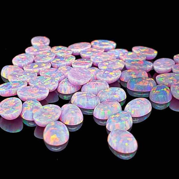 5x7mm Oval Opal Cabochon - OP87 Unicorn Purple - Opal & Findings