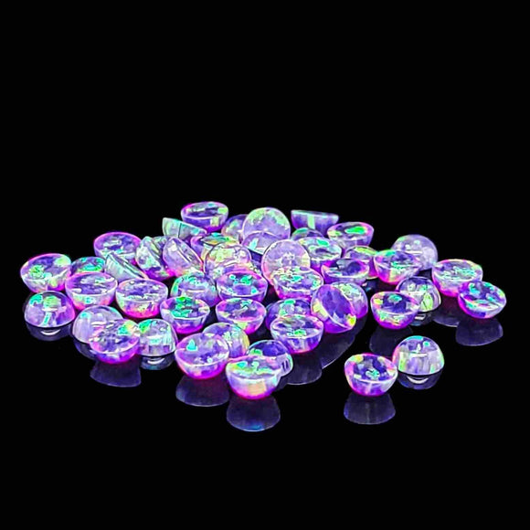 3mm Round Opal Cabochon - OP41 Multi-Amethyst Purple - Opal & Findings