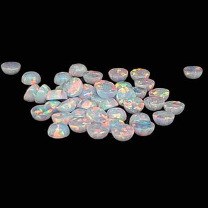 4mm Round Opal Cabochon - OP85 Unicorn Blue Purple - Opal & Findings