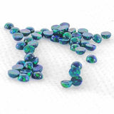 4mm Round Opal Cabochon - OP13 Peacock Blue Green - Opal & Findings