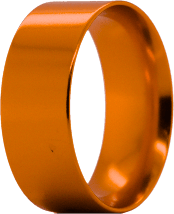 Anodized Orange Aluminum Ring Core Insert - 8mm *Discontinued Stock*