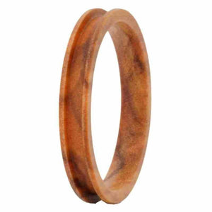 Wood Ring Core Blank 4mm Olive Wood for inlay - Opal & Findings