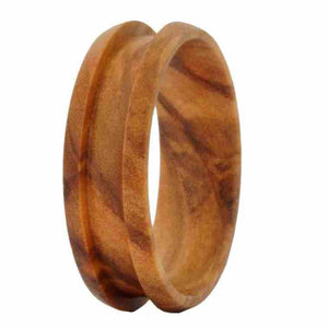 Wood Ring Core Blank 8mm Olive Wood for inlay - Opal & Findings