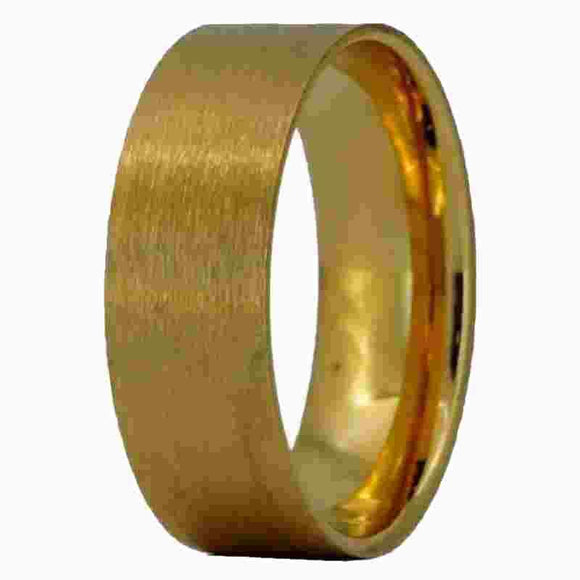 8mm Tungsten 14k Heavy Gold-Plated Ring Core Insert - Opal & Findings
