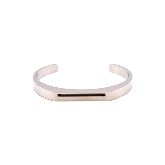 Stainless Steel Offset Inlay Cuff