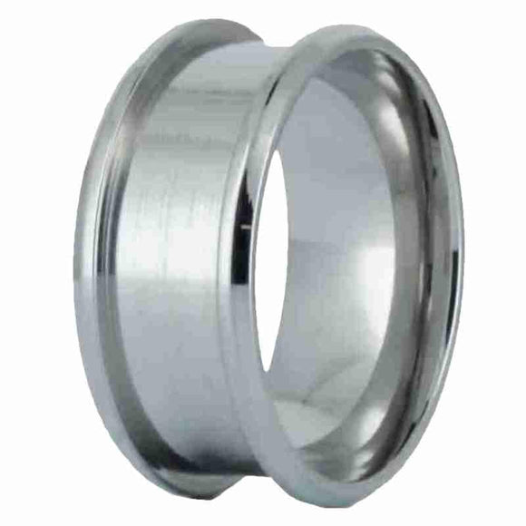 10mm Stainless Steel Ring Core Blank for Inlay - Opal & Findings