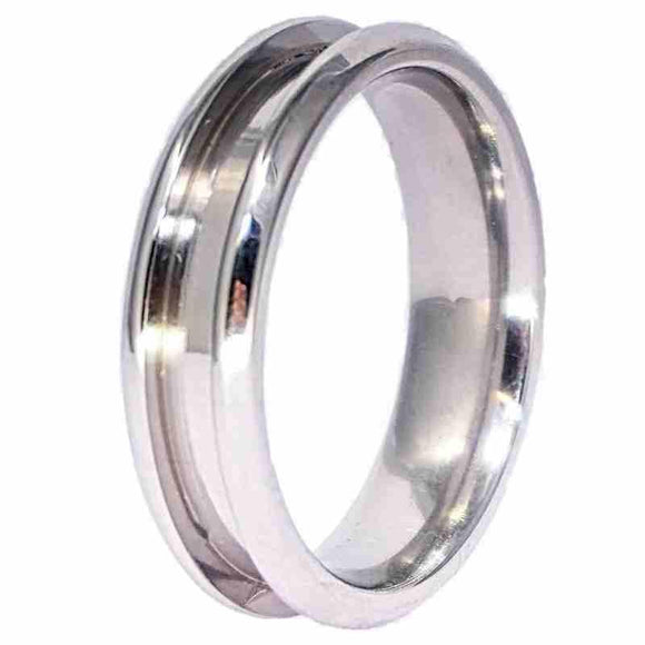 Titanium Ring Blank - 8mm Wide 4mm Channel - Ring for Jewelry Inlays – The  Opal Dealer