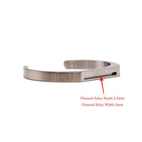 Stainless Steel Offset Inlay Cuff