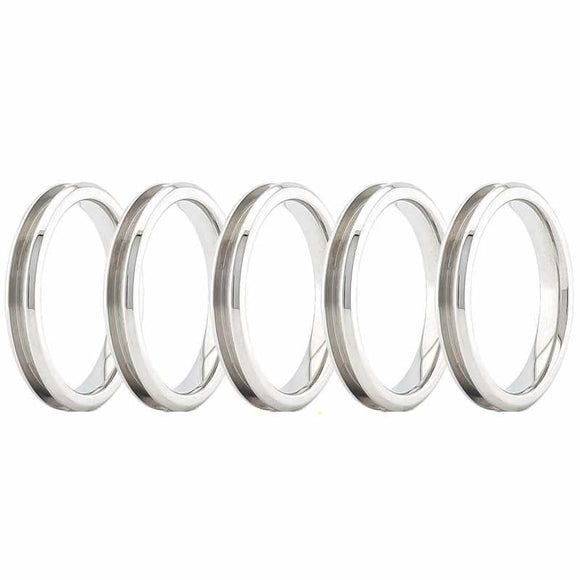 Stainless Steel 4mm Ring Core Blanks for Jewelry Inlay Bulk 5-Pack