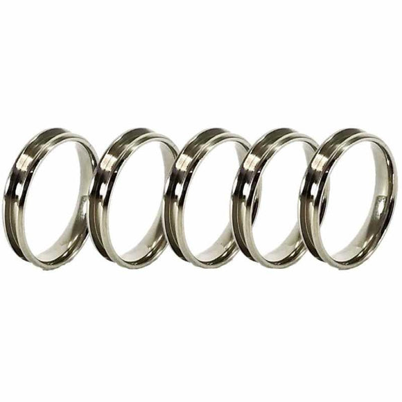 5-Pack Stainless Steel 6mm Ring Core Blanks