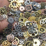 Steampunk Cogs and Gears Charm Pendants - Opal & Findings