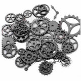 Steampunk Cogs and Gears Charm Pendants - Opal & Findings