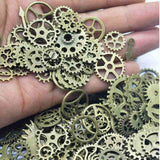Steampunk Cogs and Gears Charm Pendants - Opal & Findings
