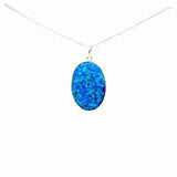 25 x 18mm Oval High-Wall Sterling Silver Cabochon Pendant Mounting - Opal & Findings